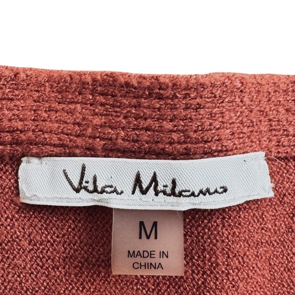 Vila Milano Coral Textured Knit Sweater Size M - Picture 5 of 9